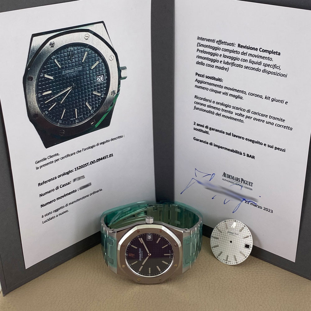 Audemars Piguet Royal Oak Jumbo Full set Service AP 2023 15202ST
